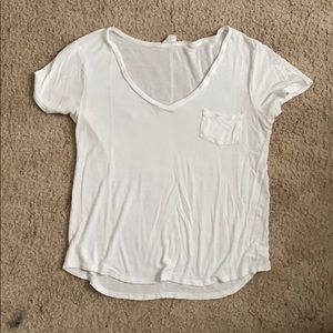 White see through V-Neck